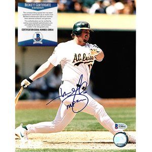 Jason Giambi Signed Oakland Athletics 8x10 Photo MVP Inscription Beckett Cert
